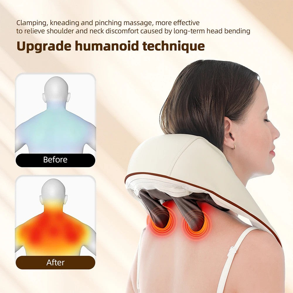 Portable Neck and Shoulder Massager, Cordless Neck Massager For Shoulder, Neck, Back, Leg