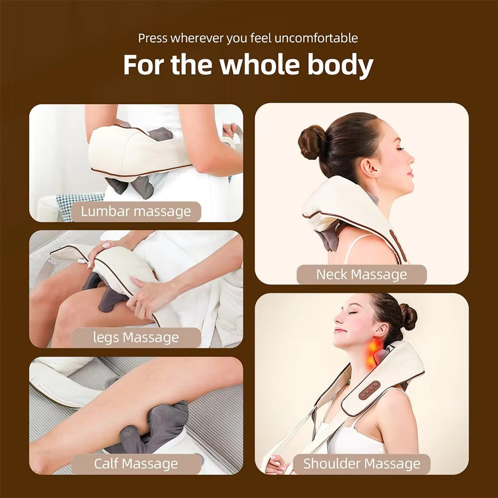 Portable Neck and Shoulder Massager, Cordless Neck Massager For Shoulder, Neck, Back, Leg